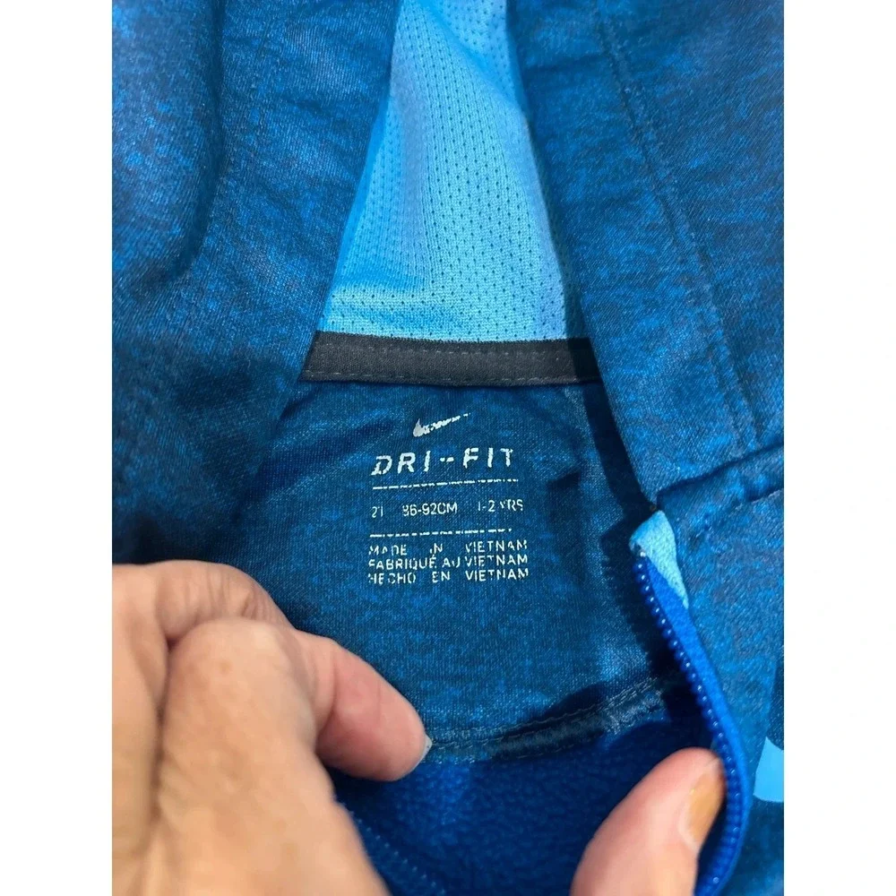 Boys Blue Nike Sweatshirt hoodie dry-fit 1-2 years